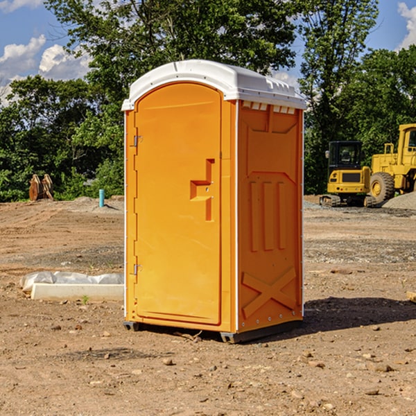 can i customize the exterior of the portable restrooms with my event logo or branding in McNeil AR